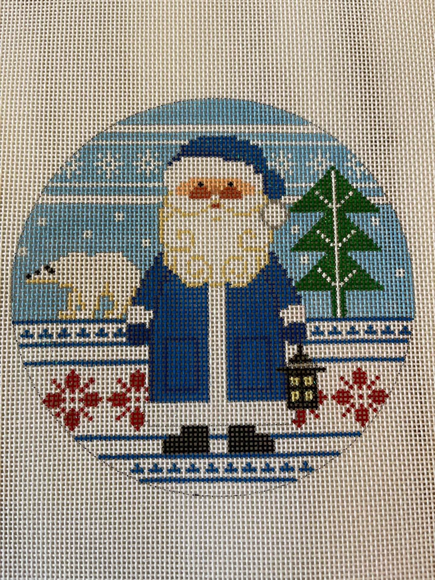 Blue Santa with Polar Bear C-XO256A