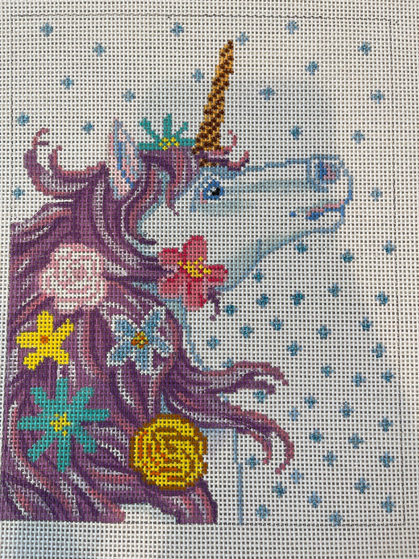 Unicorn With Flowers C-AP4045
