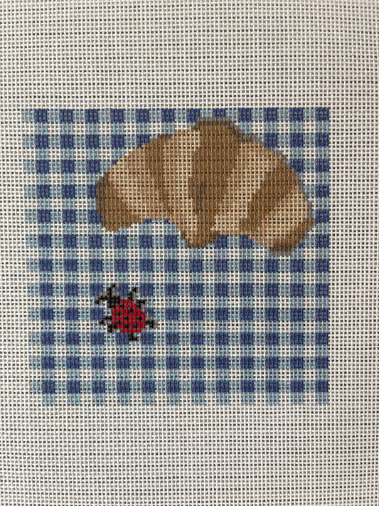 Gingham Square with Croissant C-EBcroissant