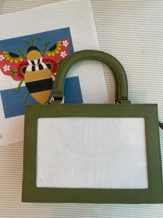 Leather Purse Self-finishing A-TATpurse Olive Green