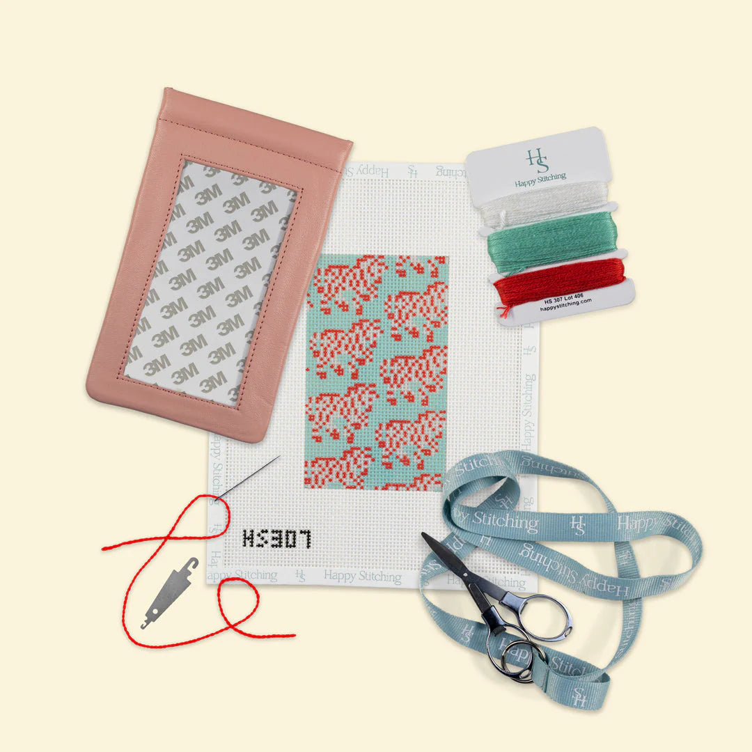 Pink Zebras or Turquoise Eyeglass Case Kit C-HSzebra