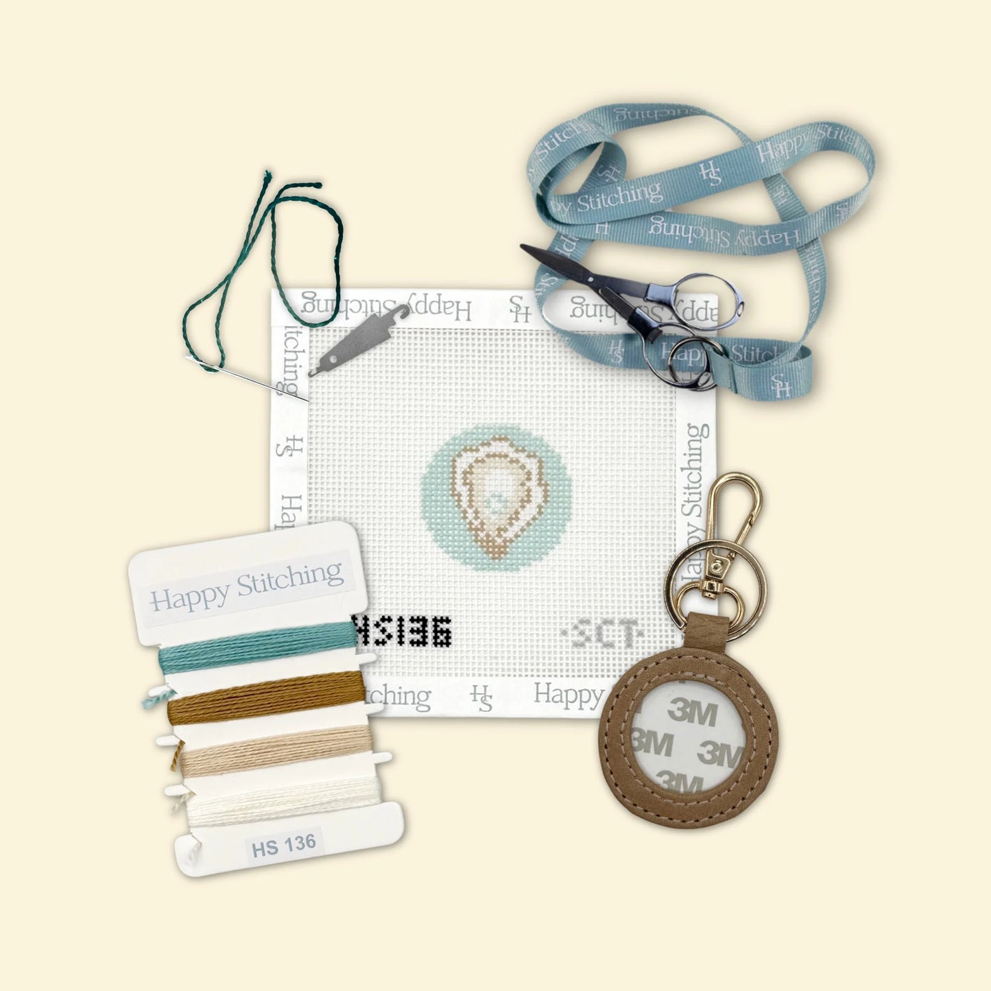 Oyster Keychain Kit by Happy Stitches C-HSOYSKEY