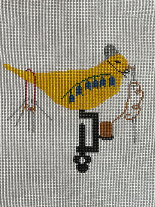 Yellow Bird with Needle and Thread C-FJUEB3