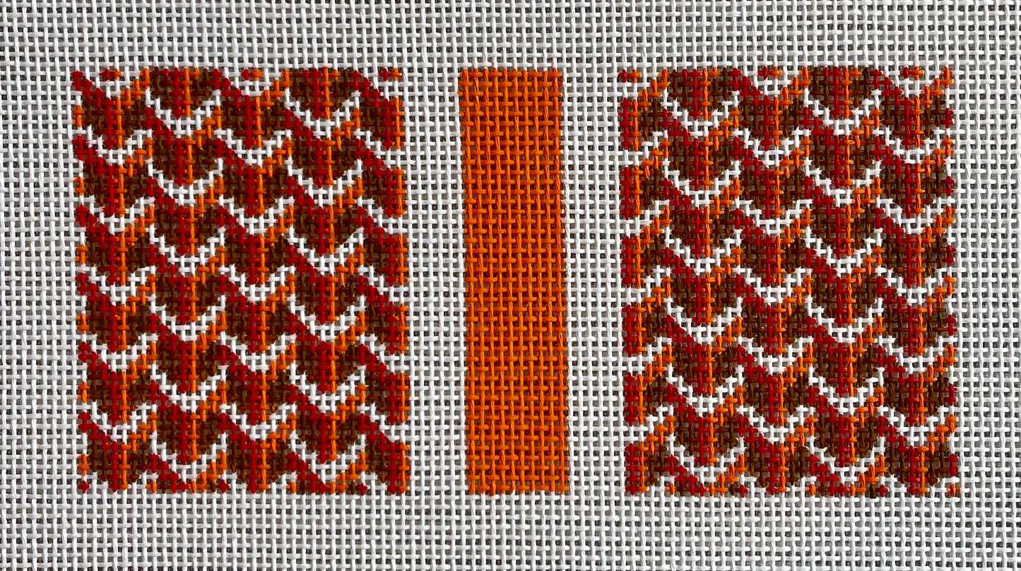 Orange Y Pattern Eyeglass Case C-AF240
