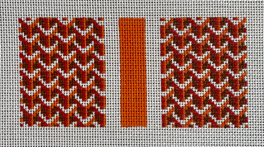 Orange Y Pattern Eyeglass Case C-AF240
