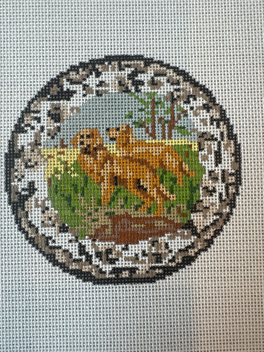 Transferware Golden Retrievers C-KW187