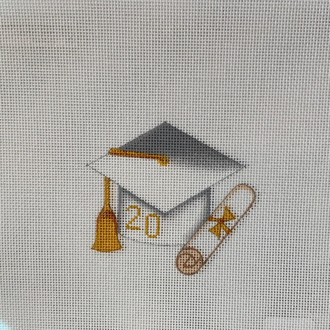 Graduation Cap in White C-KBBB6104