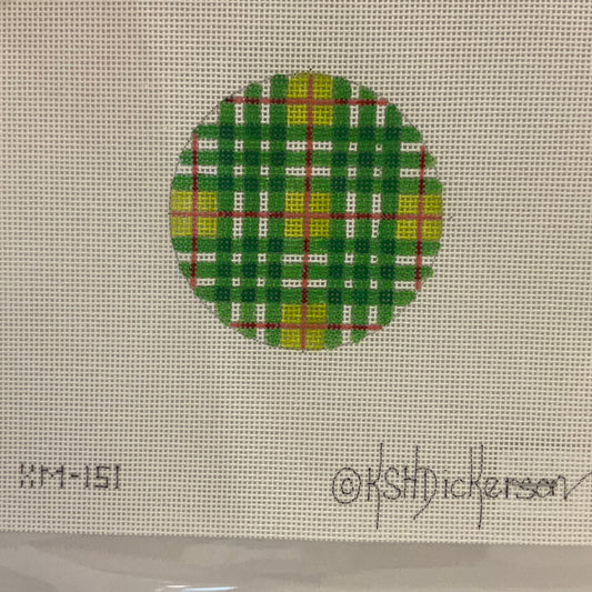 Green Plaid Round C-KDXM151