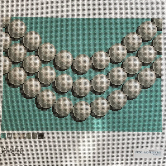 Pearls on Blue Clutch C-JS105D