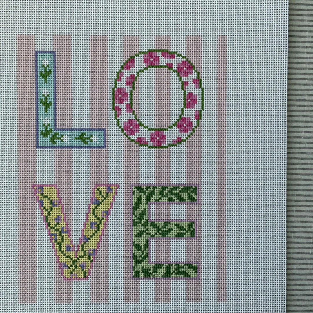 LOVE with Pink Stripes C-RR111