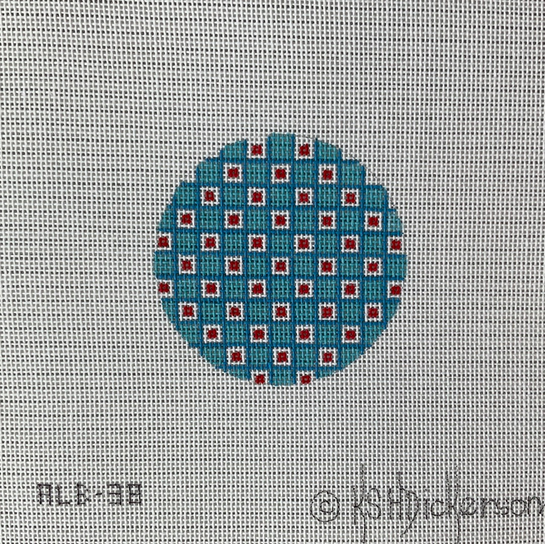 Blue Round with Red Squares Insert C-KDALB38