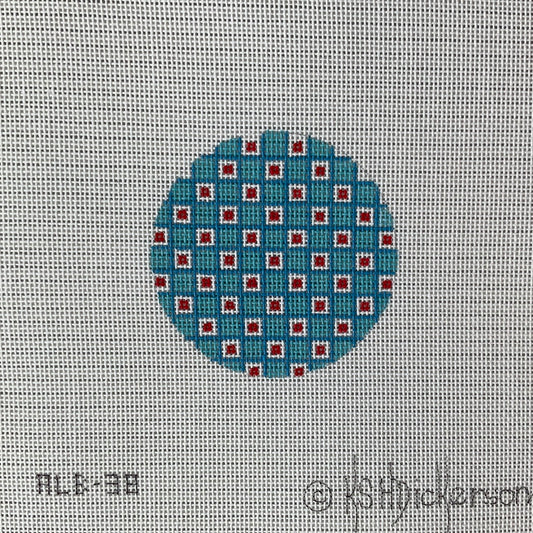 Blue Round with Red Squares Insert C-KDALB38