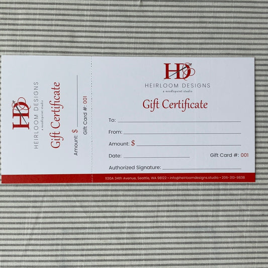 Gift Certificate $100 HDGC100