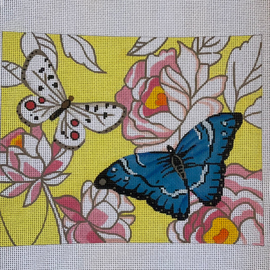 Blue Butterfly on Yellow C-COPLEE89