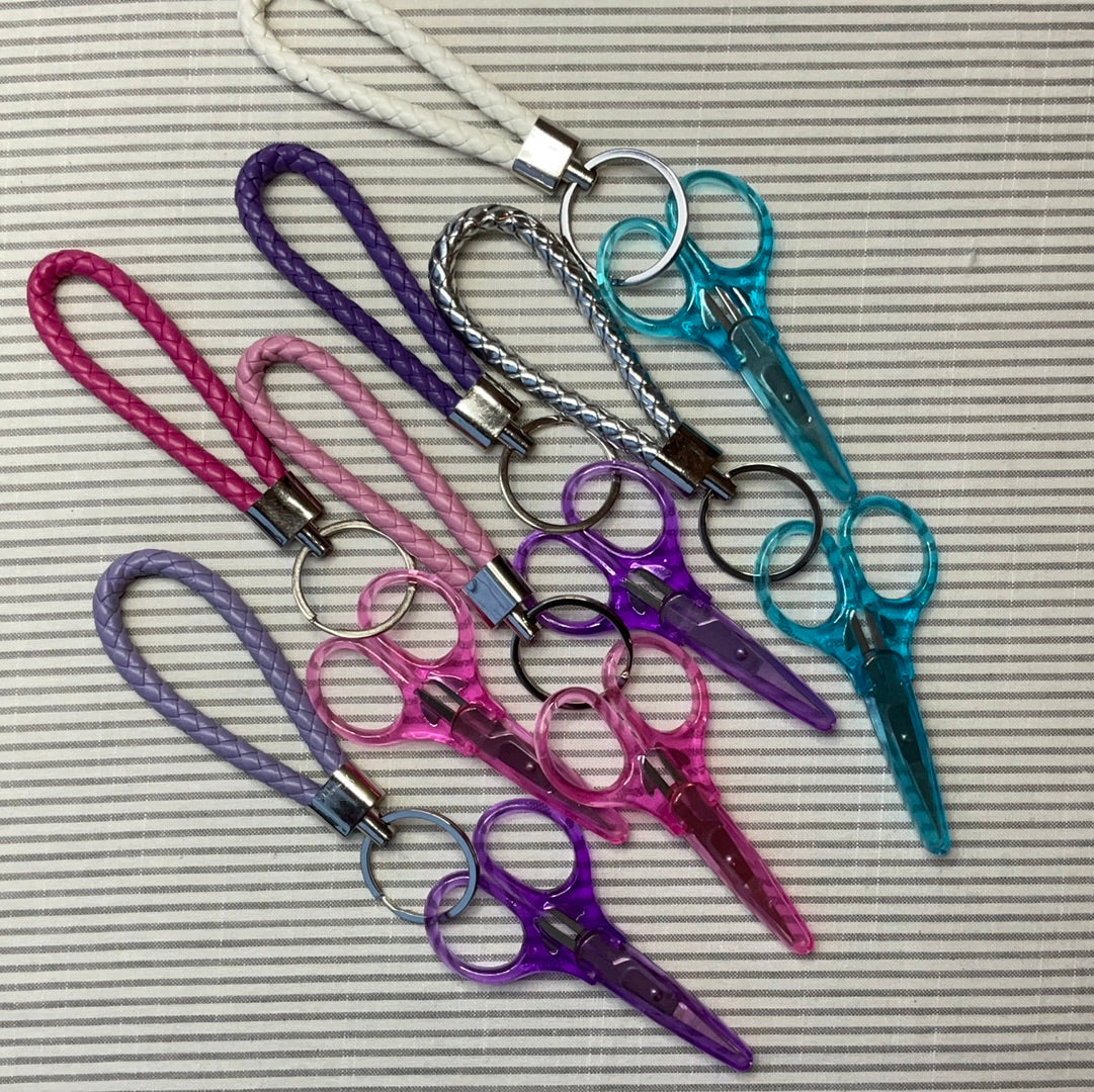 Popsicle Scissors with Braided Handle Assorted Colors A-VWPS