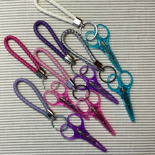 Popsicle Scissors with Braided Handle Assorted Colors A-VWPS