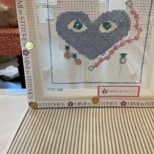 Trunk Show New Mimi in Stitches Heart with Jewelry 5 x 5 C-MISFEBHEART5