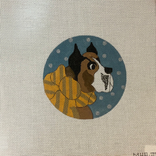 Dog with Gold Bow C-MHP2945